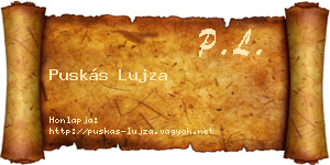 Puskás Lujza névjegykártya